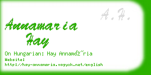annamaria hay business card